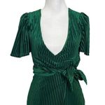 Privacy Please Rina Velvet Wrap Midi Dress Emerald Green Women’s Size XS Photo 2