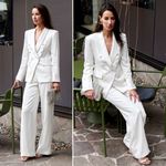 Veronica Beard NWOT  Jagger Dickey Crystal-embellished Satin-crepe Blazer Size 12 Photo 13