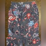 Loft Ann Taylor Floral Wide Leg Casual Drawstring Pants - size small Photo 5