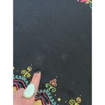 Berek Womens Size Large Flowered Shirt Long‎ Sleeve Beaded Black Photo 9