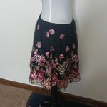 City Studio Black Floral Lace Top Skirt Size 9 Pink Photo 1