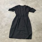 Jos. A. Bank Vintage Jos A Banks Black Short sleeve knee length 100% silk dress size 4 Photo 4