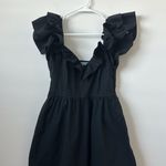 Hill House  Ana Dress in Black Poplin Size: M Photo 4