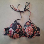 Shade & Shore  Light Lift Ample Purple Floral Studded Underwire Bikini Top 32B Photo 0