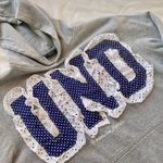 University of Notre Dame hand sewn lace polka dot hoodie Gray Size M Photo 8