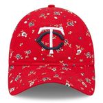 Women's Minnesota Twins New Era Red Floral 9TWENTY Adjustable Hat Photo 0
