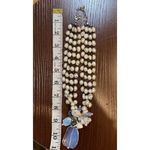 Nakamol Anthropologie 4 Rows White freshwater pearl Necklace W‎ Beads Pendent Photo 1