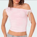 Edikted Lace Bow One-Shoulder Top medium Photo 0