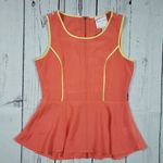 Romeo + Juliet Couture  Orange Sleeveless Zippered Peplum Top Women's Size XS Photo 0