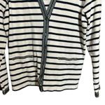 J.Crew Cardigan Womens Large Multcolor Metallic Nautical Stripe Button Sweater Photo 3