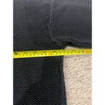 Free People  Chunky Knit Sweater Womens Large V Neck HEAVY Pullover Black Dolman Photo 5