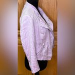 White House | Black Market  Open Front Linen Blend Moto Jacket‎ Blazer Lilac Size 6 Photo 6