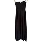 Lulus NWOT  Remember This Moment Black Rhinestone Strapless Maxi Dress Size Small Photo 3