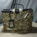 wilson's leather Laptop Tote Bag Black Snake Print Set Adjustable Strap Accessori Photo 3