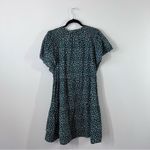 Gap  green ditzy floral mini dress button front w/pockets flutter‎ sleeve Photo 5