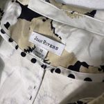 Joan Rivers  JACKET BLAZER FLORAL FLOWER WHITE TAN‎ SIZE 14  3/4 SLEEVE POCKETS Photo 4
