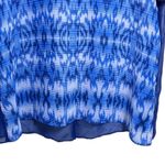 American Eagle  Outfitters Sz S Blue Sheer Top Short Sleeve Shirt Open Back Photo 2