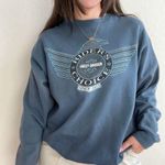 Vintage 1995 Harley Davidson of Reno Nevada Pullover Grey / Blue Crewneck Size XL Photo 2