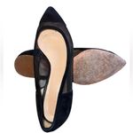 barney's new york Barney’s New York Black Mesh Pointy Toe Heel Flat Photo 4