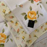 YSL Y1001  Yves Saint Laurent new unused flower cotton handkerchief foulard scarf Photo 2