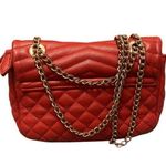 Mario Valentino  red quilted vegan leather mini handbag Photo 6