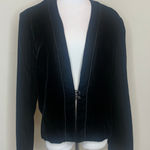 Vintage Black Velvet Blazer Formal Medium Large Goth Whimsygoth Photo 0