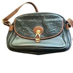 Vintage Peruzzi Black & Brown calfskin Crossbody Handbag Women's Bag Photo 8