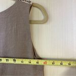 Luxology  Women's Dress Sz S Tan Khaki Beaded Neck Lightweight Mini Photo 5