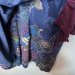 Desigual  Fabiola dress long sleeve maroon tie waist v-neck pattern v-neck small Photo 5