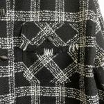 House of Harlow Shacket Womens Medium Black Button Up Tweed White Check Heavy Photo 3