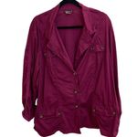 XCVI π« Lightweight Ruched Cotton Safari Utility Military Jacket, Olive Green 2X Photo 10