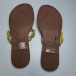 Madeline Stuart  Sandals Women's Size 9W Yellow Flat Thong Flip Flop Photo 5