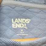 Lands' End  Quilted Plaid Crewneck Cotton Sweatshirt Pullover Cozycore Comfy M Photo 2