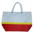 Liz Claiborne Vintage  PVC Colorblock‎ Tote Bag Retro 90s Summer Beach Travel Photo 0