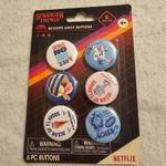 Netflix Stranger Things  Scoops Ahoy Set of 6 Buttons Photo 0