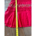 Ginger Red Embroidered Sleeveless Mini Dress Button Down Size Medium Photo 10