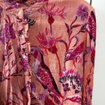 Banjanan Chrissie Buttondown Shirt in Jubilee Tropical Pink Bird Print Size XXL Photo 4