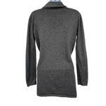 ZARA Knit Open Front Shawl Collar Draped Waist Tie Long Sleeve Cardigan Sweater Photo 3