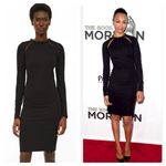 Stella McCartney Black Embellished Neck Mesh Insert Knee Length Dress Size 44 Photo 1