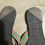 Lilly Pulitzer  Mckim Pink And Green Braided Thong Sandals Size‎ 8 Photo 9