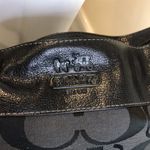 Coach  Oversized Black Charcoal Jacquard Signature C Top Zipper Hobo Shoulder Bag Photo 4