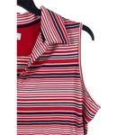 Lily’s Of Beverly Hills Sleeveless Collar Red Striped V Photo 4