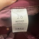 MOTHER | The Tripper High Rise Ankle Fray Denim Jeans, Play Date, Burgundy, 28 Purple Photo 9