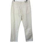 AGOLDE  Sz 30 Women's White Riley‎ High Rise Straight Crop Distressed Jeans NWT Photo 6