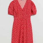 & Other Stories & Other Stories Paris Atelier Red Floral Print Button Front Mini Dress Size S Photo 11