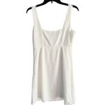 Lulus Lulu’s Truly The Cutest White Satin Square Neck Mini Dress Size Small Photo 3