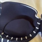 Navy blue and White Striped Bikini with Ruched Sweetheart Neckline Size 4 Photo 3
