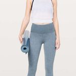 Lululemon Wunder Under Crop 23" *Ribbed Washed Moon Blue Legging Size 4 Photo 0