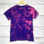 Gildan Hand Dyed Purple & Pink Tie Dye T-Shirt Size Small Photo 4
