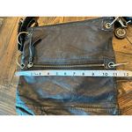 The Sak  Black Leather Crossbody Purse Hobo Western Adjustable Strap Biker Zipper Photo 3